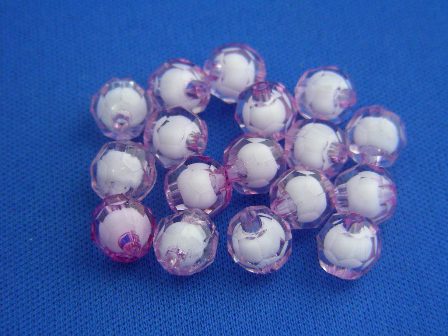 8mm 角珠(雙色)-粉紫