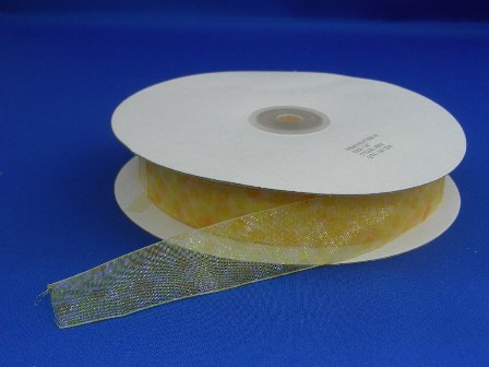 7分花點雪紗-黃色